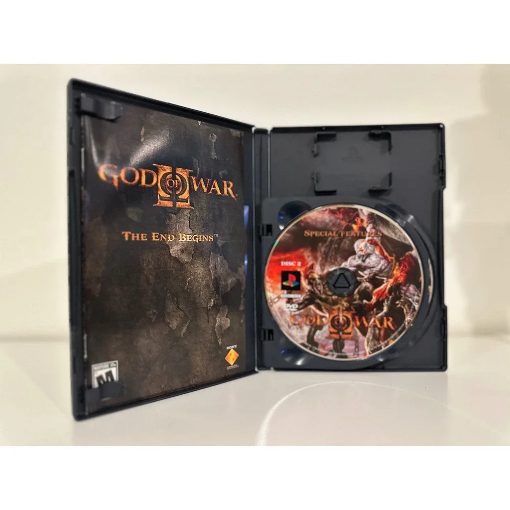 God of War II PS2 Black Label 2 Disc Set Complete CIB w/ Manual Tested 2007